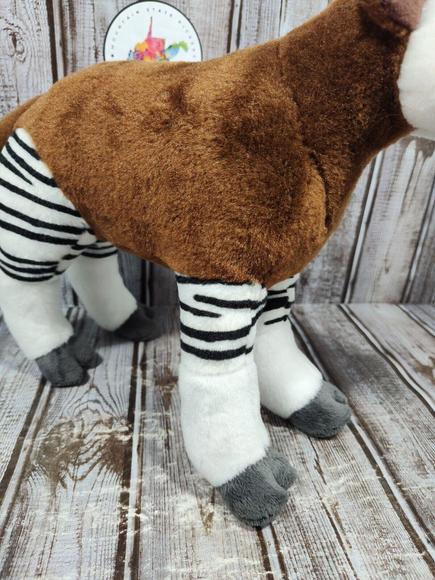 Wild Republic Okapi Forest Plush Stuffed Zoo Animal Brown Zebra Legs - Picture 4 of 9